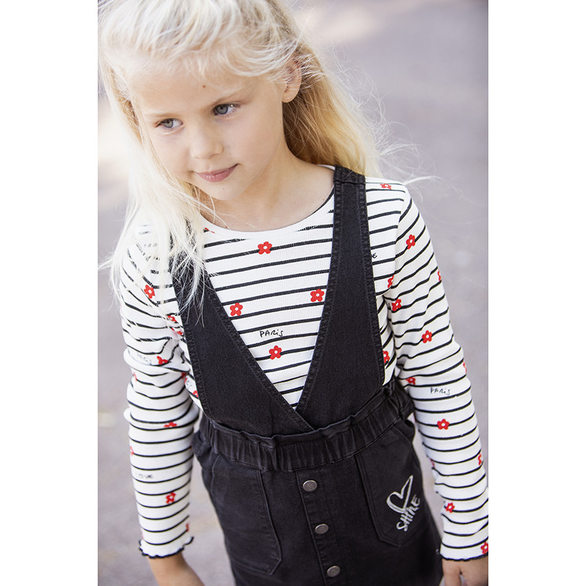 Φόρεμα σαλοπέτα jean για κόριτσι με καρδιά σχέδιο  Additional Φόρεμα σαλοπέτα jean για κόριτσι με καρδιά σχέδιο