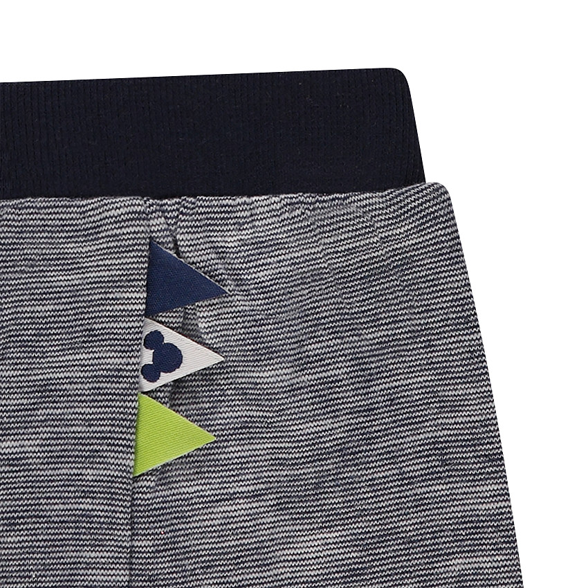 Σύνολο με ριγέ πόλο και ζέρσεϊ παντελόνι με μπαλώματα Mickey της Disney 