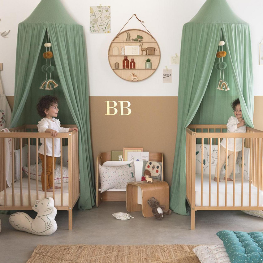 Κρεβάτι με κάγκελα Pocket 2.0 60 x 120 εκ. - Φυσικό βερνίκι 