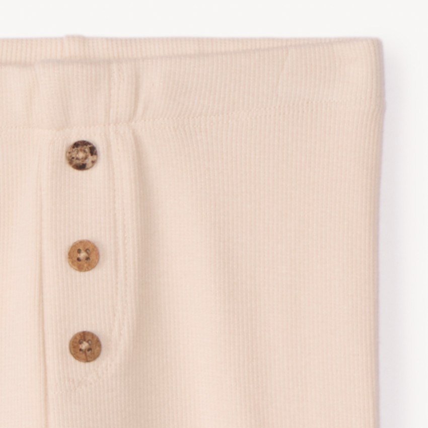 Καλσόν μονόχρωμο côtelé με κουμπιά για bebe κορίτσι 