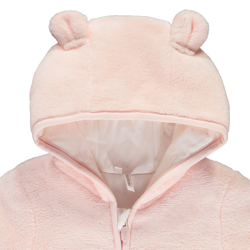 Σαλοπέτα αρκουδάκι από sherpa για μωρό κορίτσι 