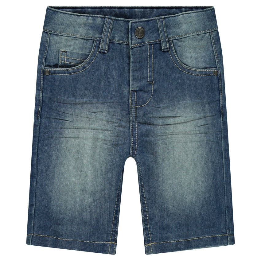 Τζιν βερμούδα με used όψη και μόνιμες τσακίσεις  Additional Τζιν βερμούδα με used όψη και μόνιμες τσακίσεις