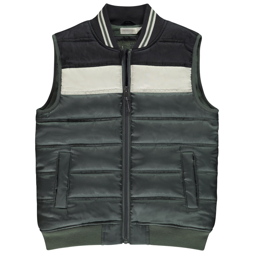 Αμάνικο μπουφάν με εφέ color block για αγόρι 