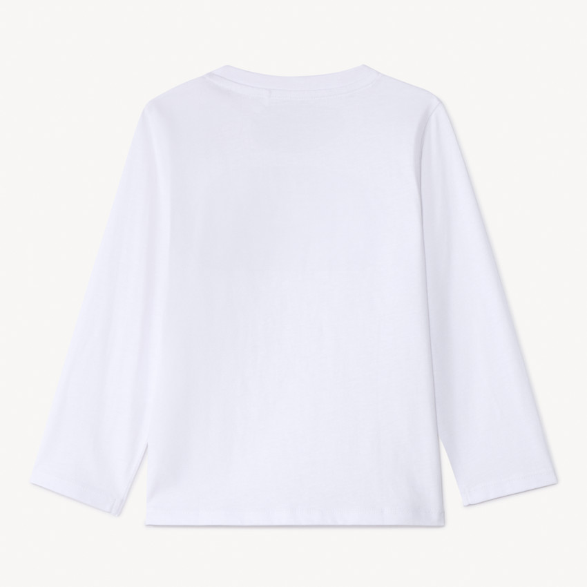 Μπλούζα μακρυμάνικη jersey μονόχρωμη με εκτύπωση για bebe αγόρι 