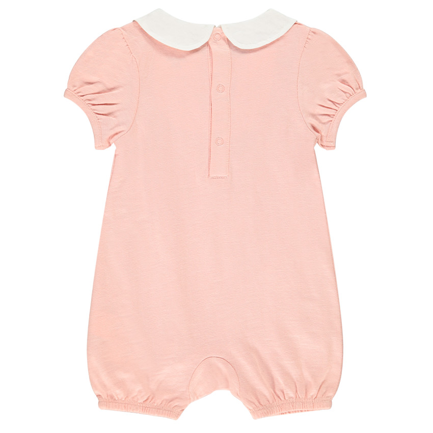 Combi κοντό με γιακά claudine για bebe κορίτσι 