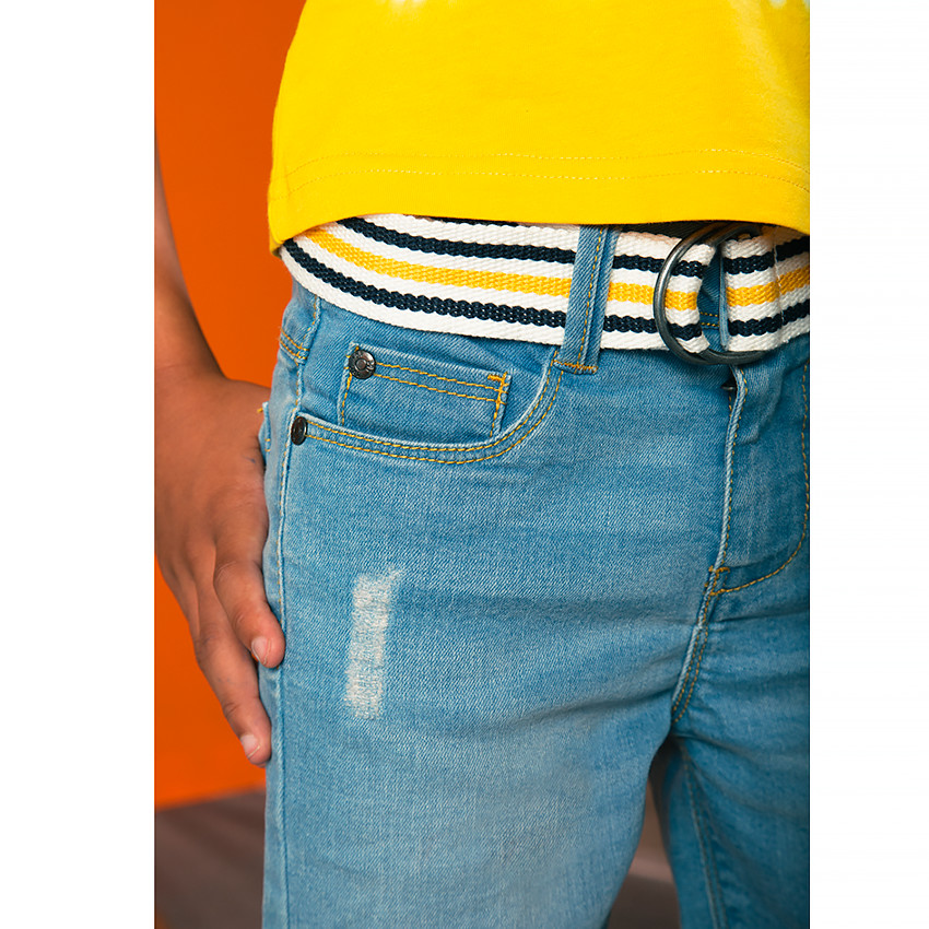 Bermuda en jean délavé avec ceinture pour garçon  Additional Bermuda en jean délavé avec ceinture pour garçon