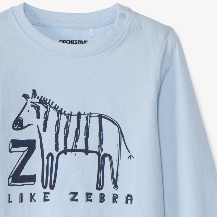 Μακρυμάνικο μπλουζάκι jersey με σχέδιο άγρια ζώα για bebe αγόρι 