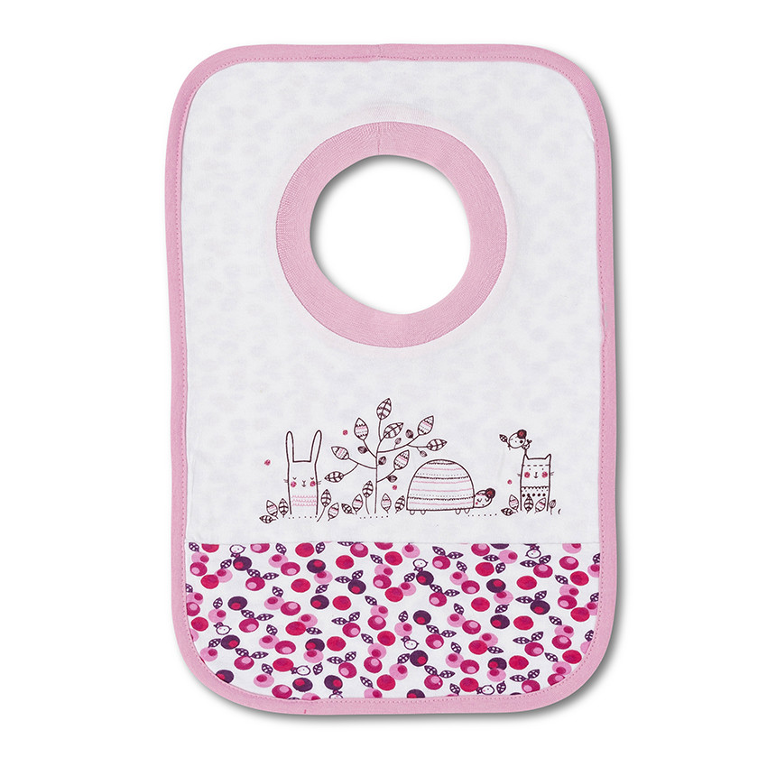 Set de 3 bavoirs en coton à encolure élastiquée  