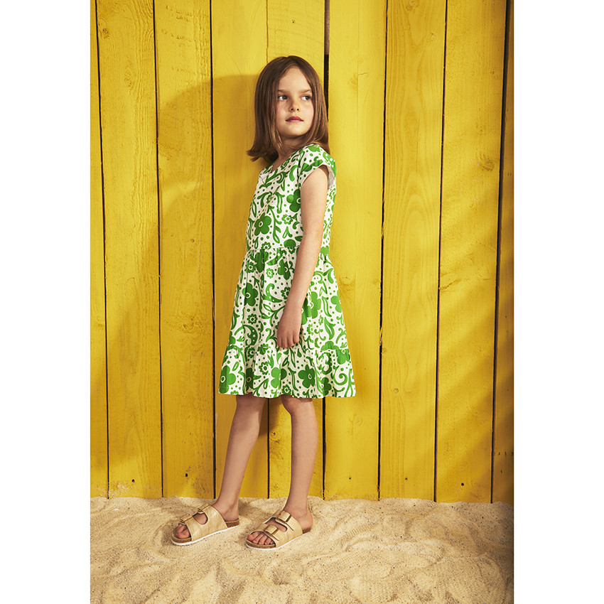 Ρόμπα κρουαζέ κοντομάνικη με floral σχέδιο για κορίτσι 