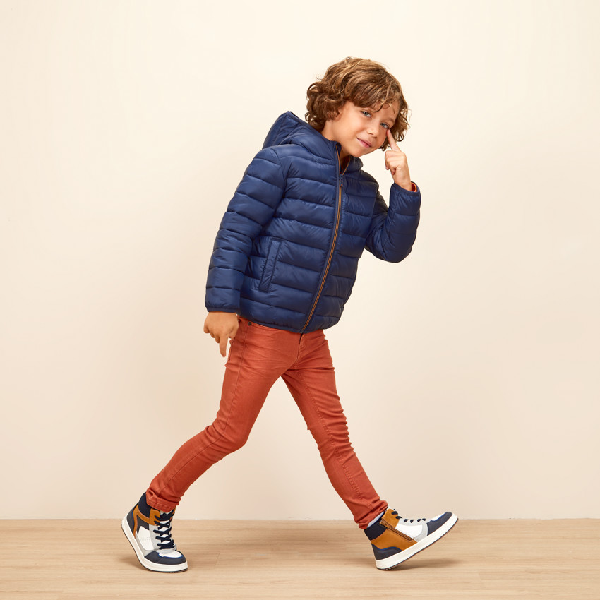 Παντελόνι twill μονόχρωμο για αγόρι 