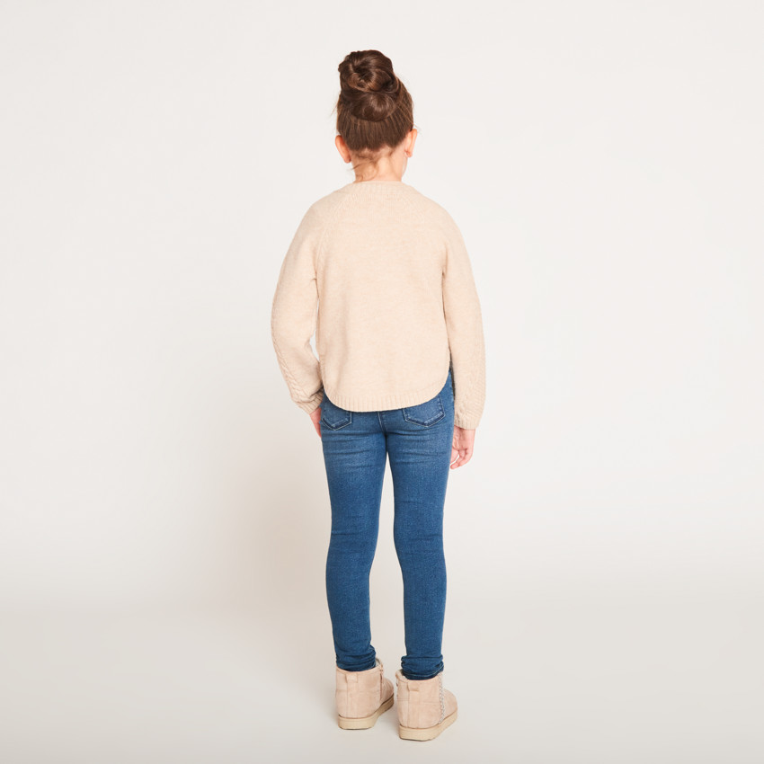 Gilet en tricot pressionné à nœuds pour fille 