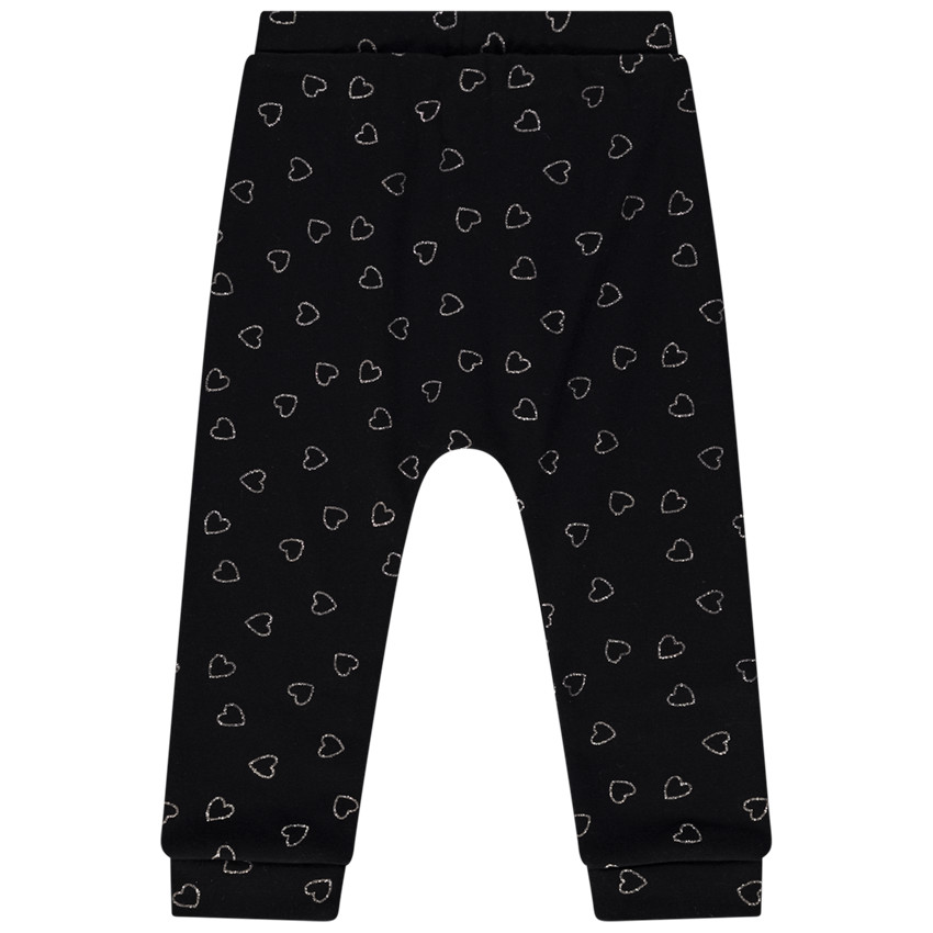 Φόρμα jogging με σχέδιο καρδιές με glitter για bebe κορίτσι 