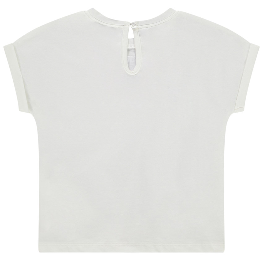 Κοντομάνικο μπλουζάκι ουράνιο τόξο από bouclettes για bebe κορίτσι 