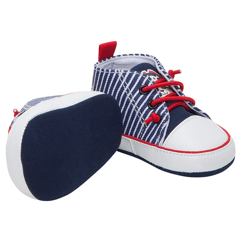 Υφασμάτινα αθλητικά μποτάκια με στάμπα καράβι 