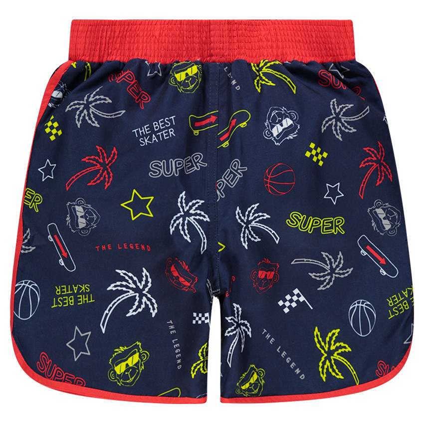 Μαγιό-βερμούδα με εμπριμέ μοτίβο σε όλη την επιφάνεια 