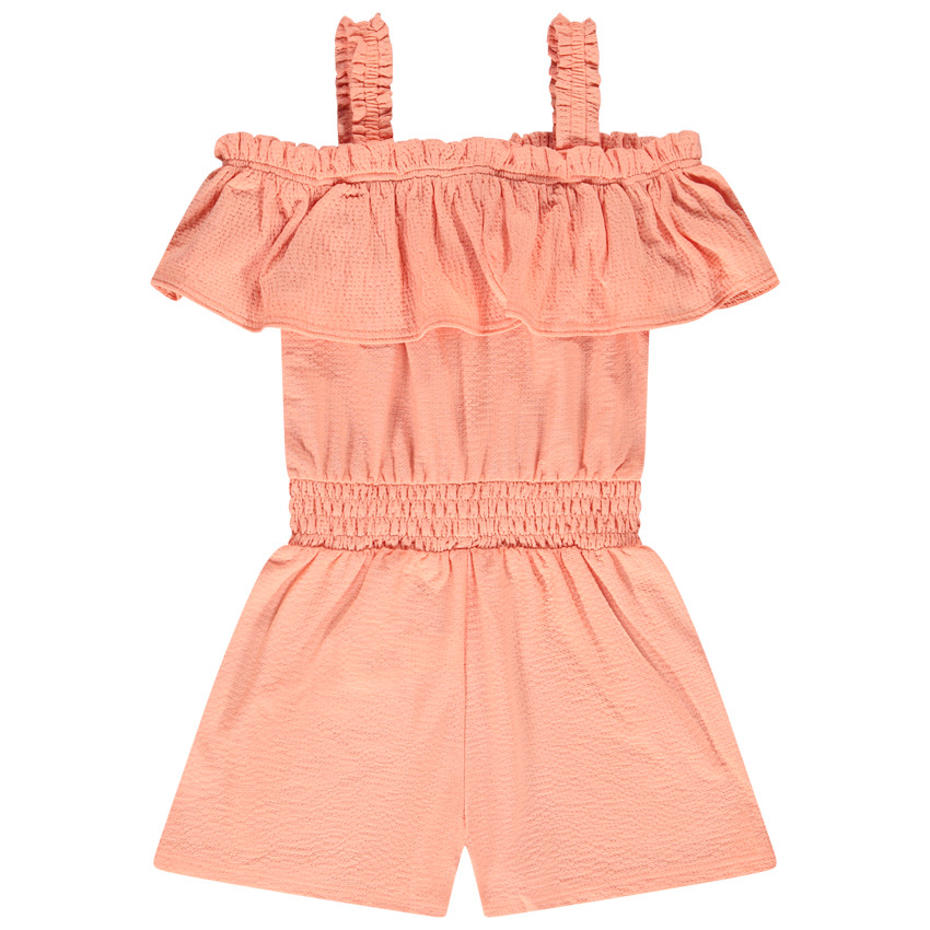 Combishort en jersey avec détails volantés pour fille 