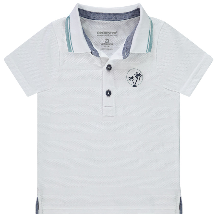 Πόλο κοντομάνικο με φαντεζί σχέδιο για bebe αγόρι 