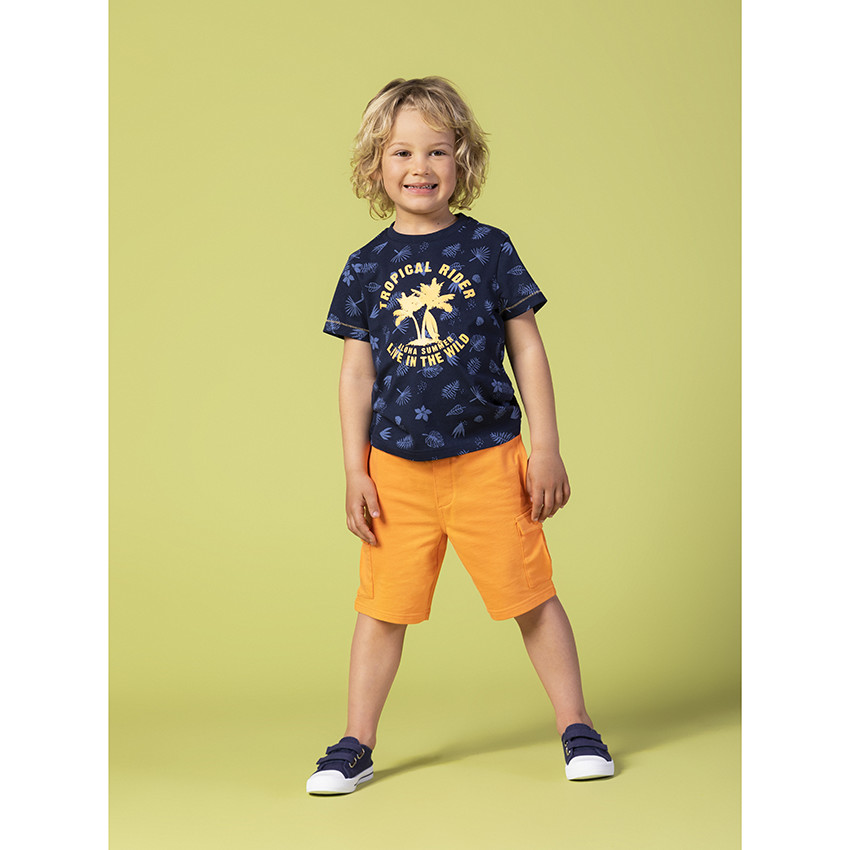 Σετ με t-shirt εμπριμέ και βερμούδα με τσέπες  Additional Σετ με t-shirt εμπριμέ και βερμούδα με τσέπες