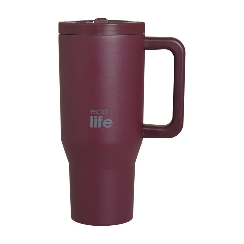 Ποτήρι Με 2 Λαβές Και Καπάκι 900Ml Cranberry 