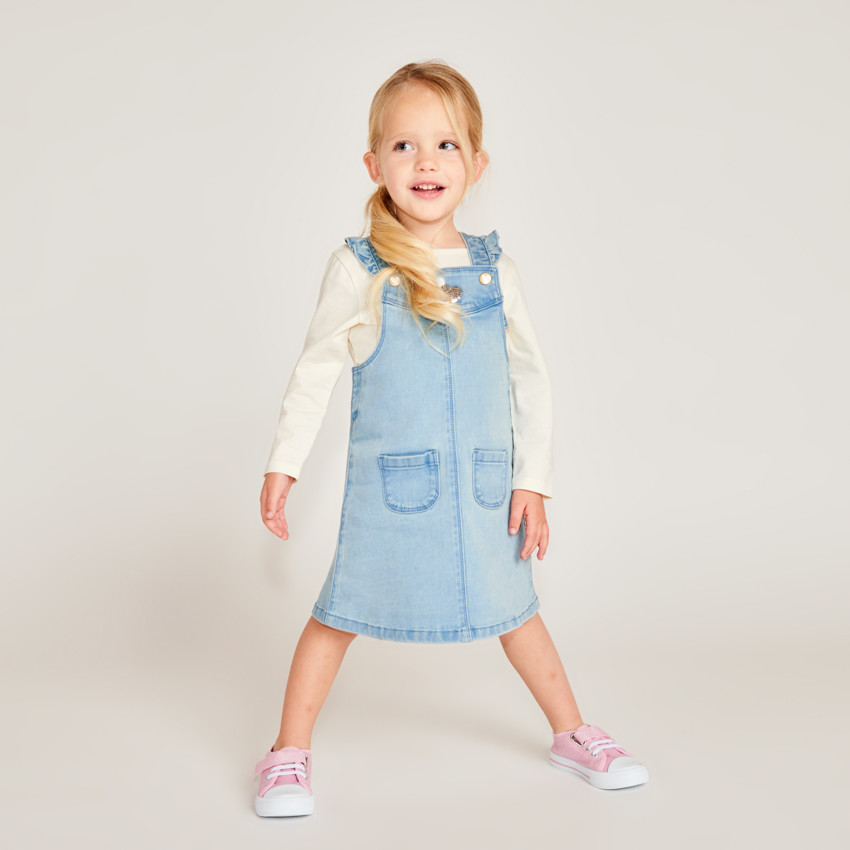 Φόρεμα σαλόπετα με χρυσές καρδιές για μωρό κορίτσι 