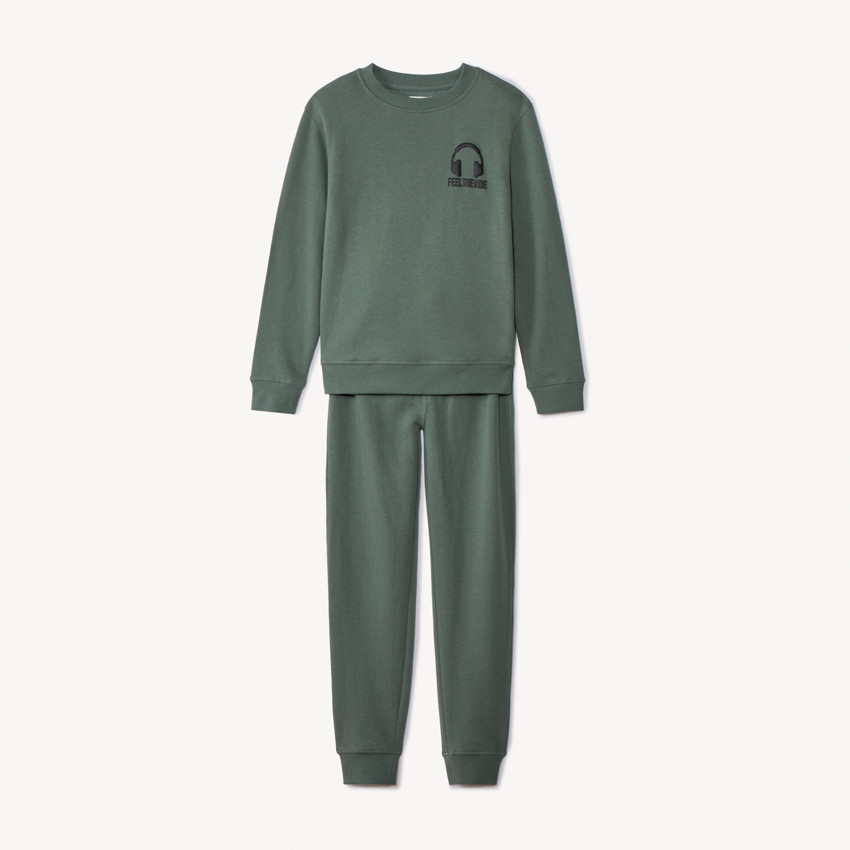 Ensemble jogging en molleton uni pour garçon 