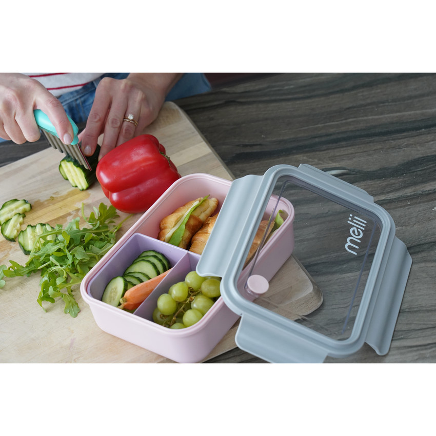 Bento Box Με Αποσπώμενα Χωρίσματα Pink/Purple Μelii 