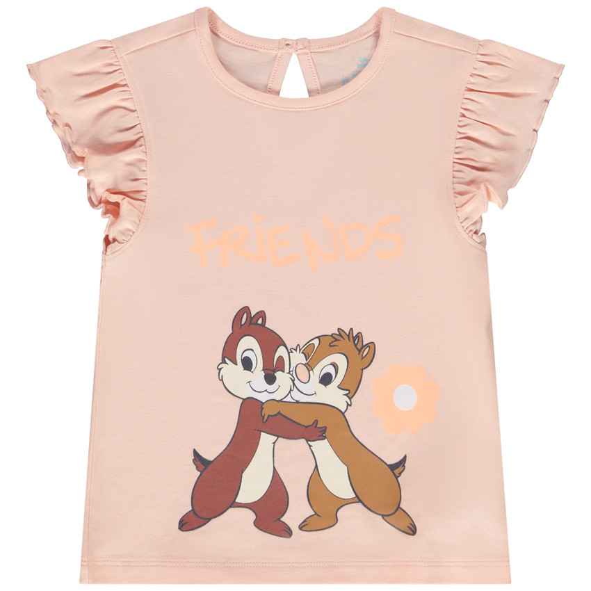 Τι-σάρτ κοντομάνικο με βολάν Tic & Tac Disney για μωρό κορίτσι 