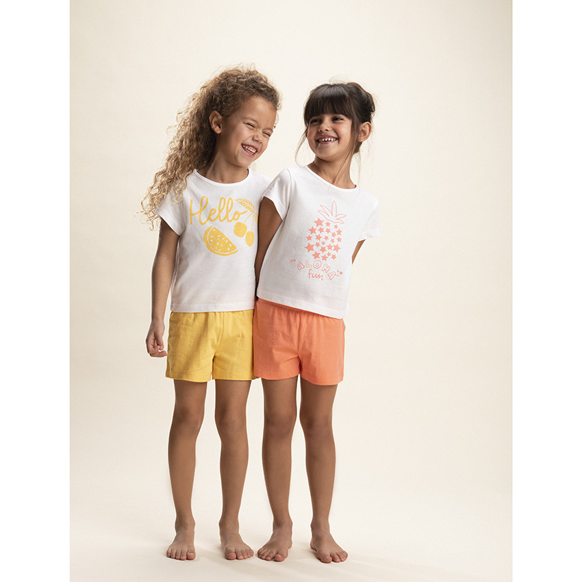 Σετ από 2 Πιτζάμες με οργανικό βαμβάκι για κορίτσι 