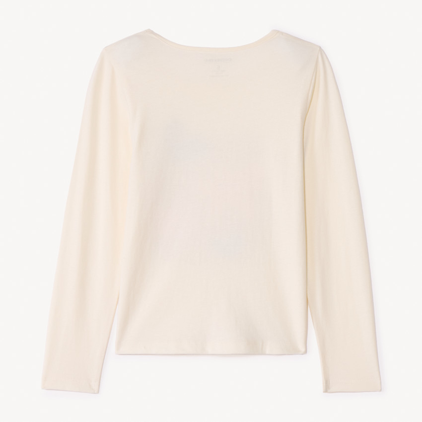 T-shirt με μακριά μανίκια με εκτύπωση από λευκά πετράδια για κορίτσι 