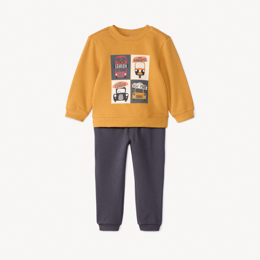 Ensemble jogging en molleton printé pour bébé garçon 