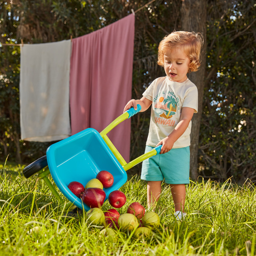 T-shirt à manches courtes uni avec imprimé fantaisie pour bébé garçon 