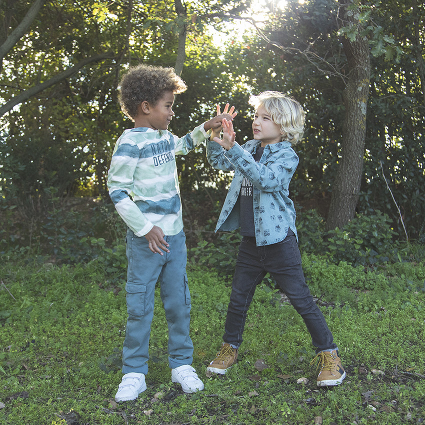 T-shirt μακρυμάνικο για αγόρι σχέδιο βουνά 