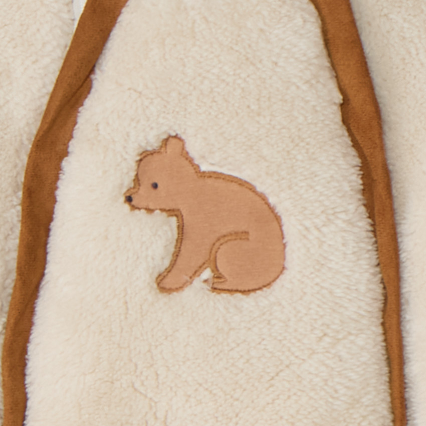 Combi-pilote en sherpa Ourson pour bébé avec finitions différentes selon l'âge 