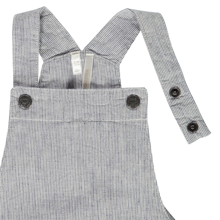 Κοντή ριγέ σαλοπέτα με τσέπες για μωρό αγόρι 