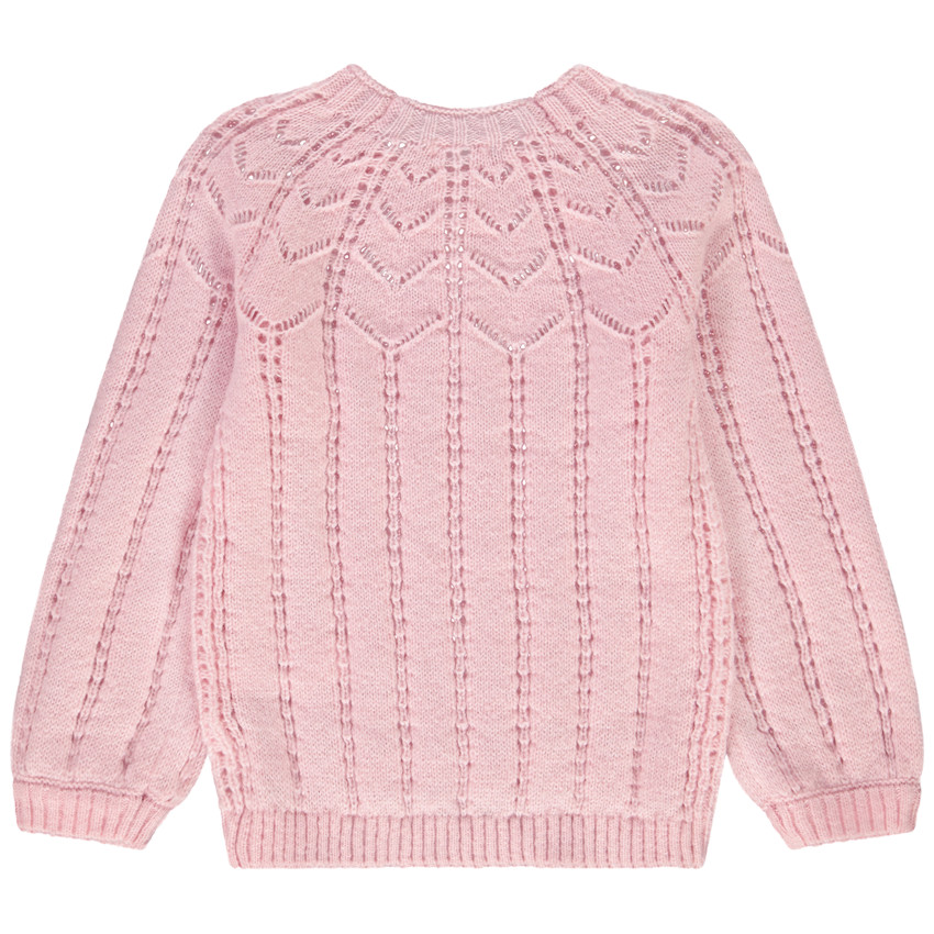 Pull en tricot ajouré pour fille 