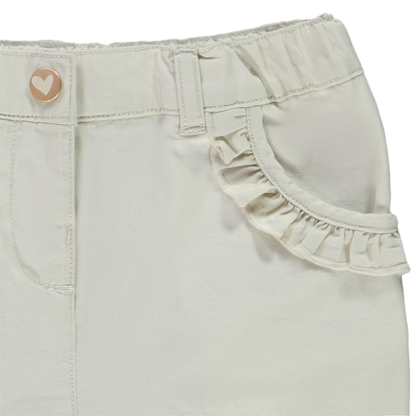 Σορτς με βολάν τσέπες για bebe κορίτσι 