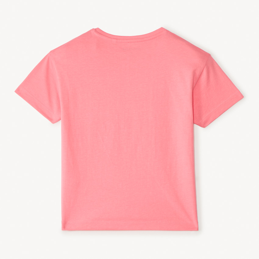 T-shirt à manches courtes, coupe oversize, avec imprimé floral pour fille. 