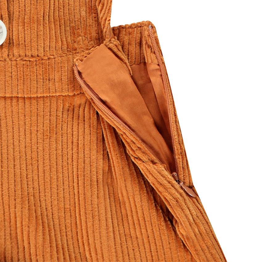 Σαλοπέτα κοντή βελουτέ κοτλέ για κόριτσι 