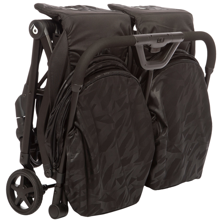 Καρότσι διπλό premium Aria Twin - Μαύρο 