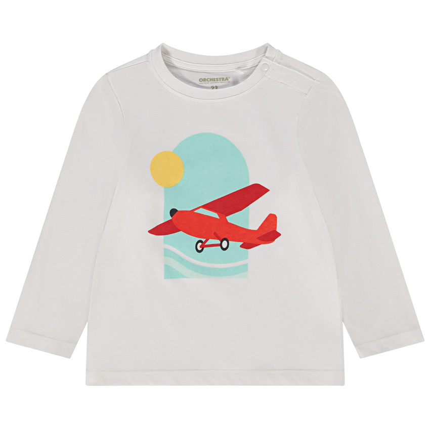 T-shirt μακρυμάνικο με φαντεζί σχέδιο για μωρό αγόρι 