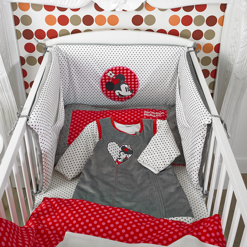 Set de 2 draps housse imprimé pois/uni 