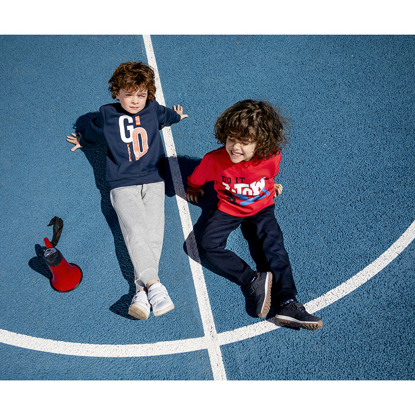 Jogging molleton με μήνυμα σχέδιο για αγόρι 