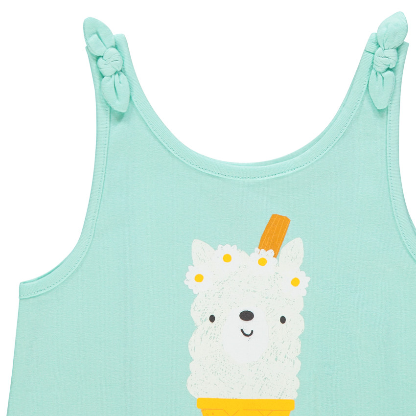 Αμάνικο μπλουζάκι με φαντεζί σχέδιο για κορίτσι 