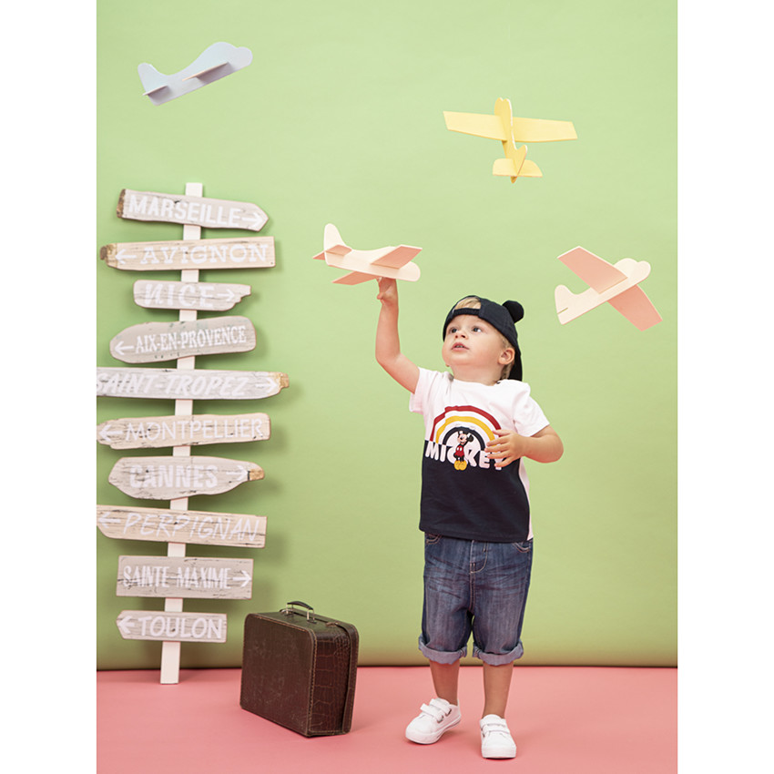 Καπέλο σε twill με αυτάκια και σχέδιο Mickey Disney 