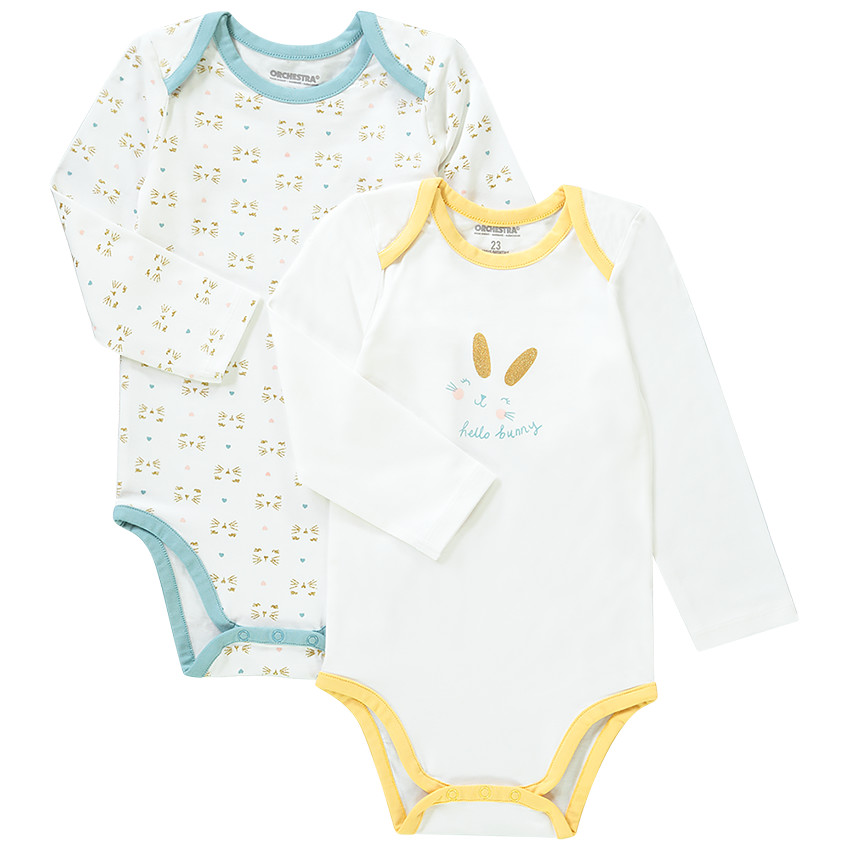 Lot de 7 bodies manches longues pour bébé fille 