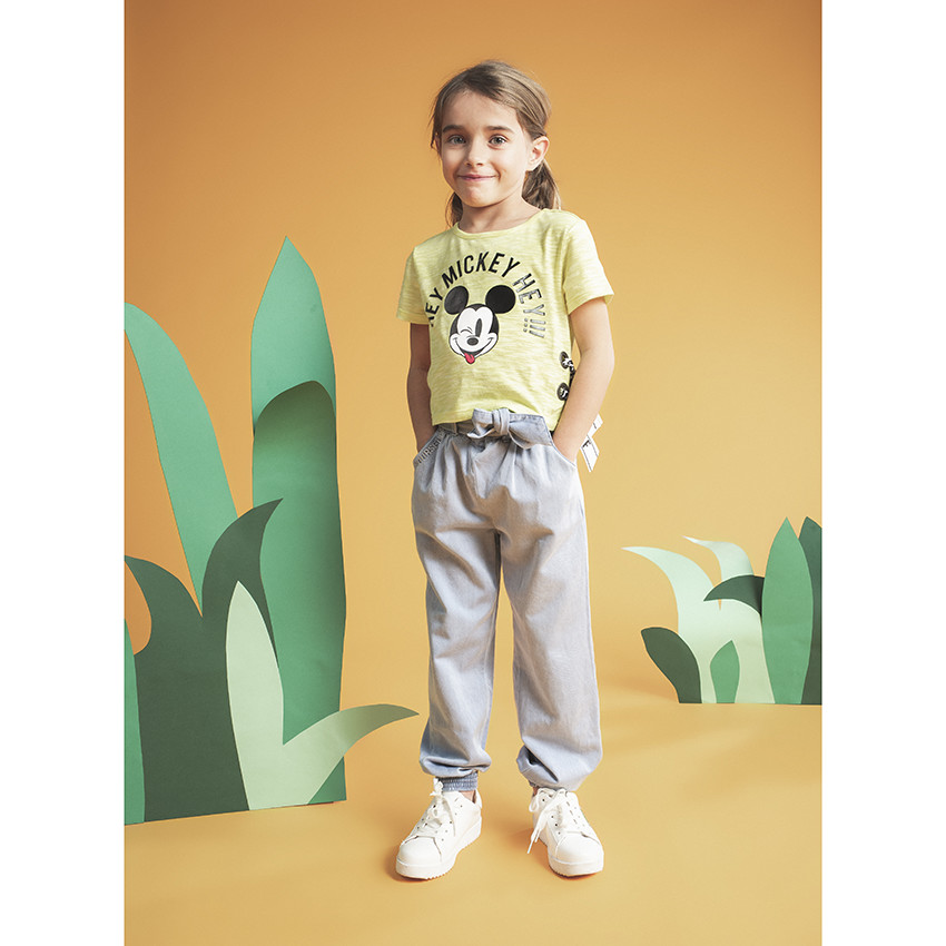 Κοντομάνικη μπλούζα νηματοβαφή με στάμπα Μίκυ της Disney και λωρίδες  Additional Κοντομάνικη μπλούζα νηματοβαφή με στάμπα Μίκυ της Disney και λωρίδες