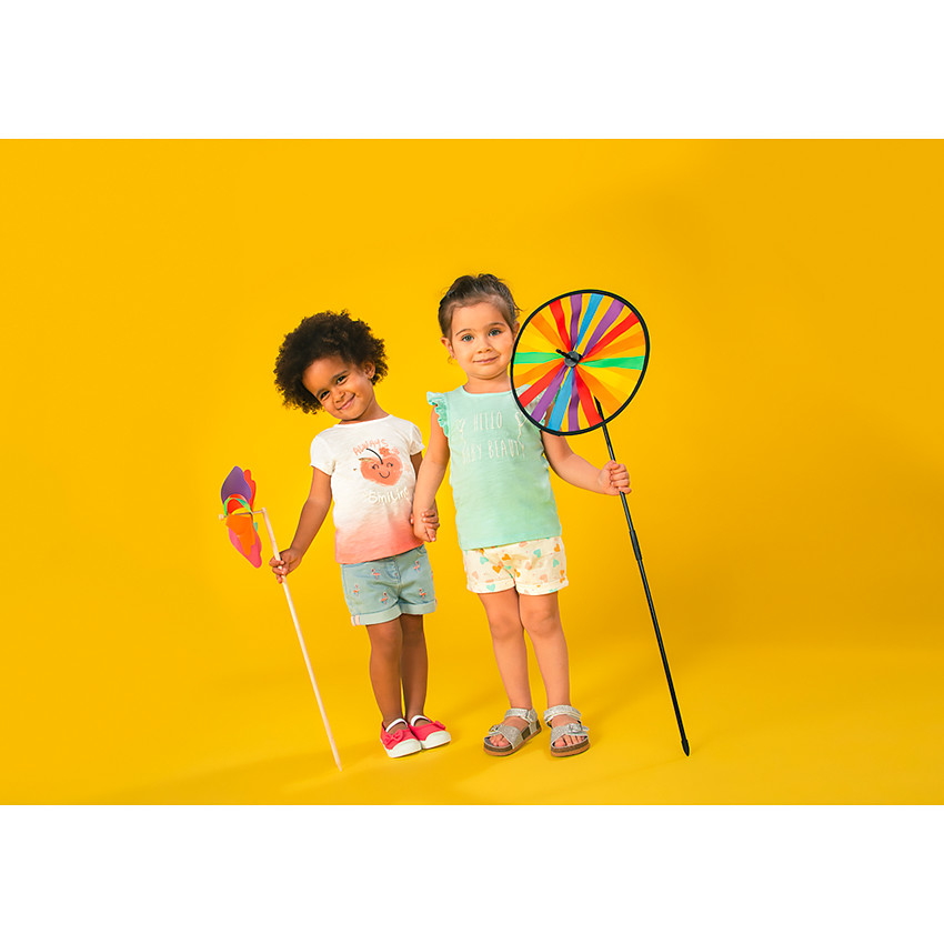 T-shirt κοντομάνικο με φαντεζί σχέδιο φρούτων για κορίτσι μωρό 