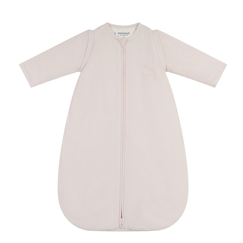 Gigoteuse à manches amovibles en velours côtelé TOG 3.5 biche rose 