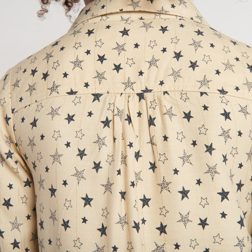 Robe manches longues imprimé étoiles pour fille  