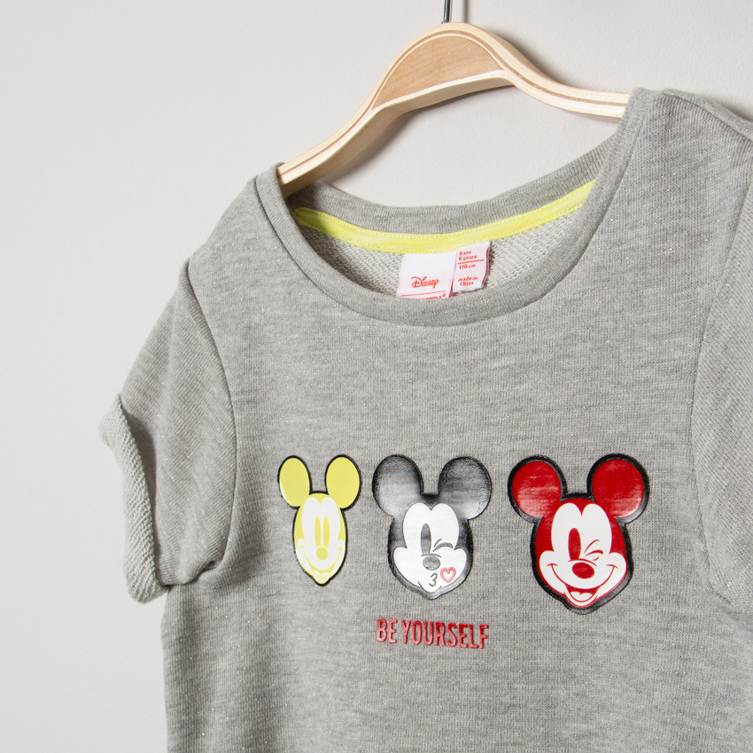 Κοντομάνικο φόρεμα μελανζέ με στάμπα τον Mickey της Disney  Additional Κοντομάνικο φόρεμα μελανζέ με στάμπα τον Mickey της Disney